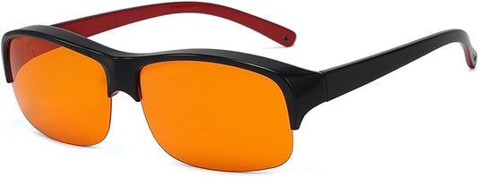 Eyekepper 100% Anti-Blue Light Blocking Fitover Glasses Wear Over Computer Glasses With Amber Lens