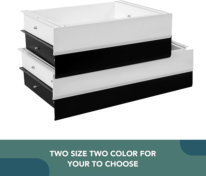 FLEXISPOT Under Desk Drawer 17.7in Wide Pull-Out Drawer for Storage Slide-out Under Desk Organizer for Office Home(L, White)