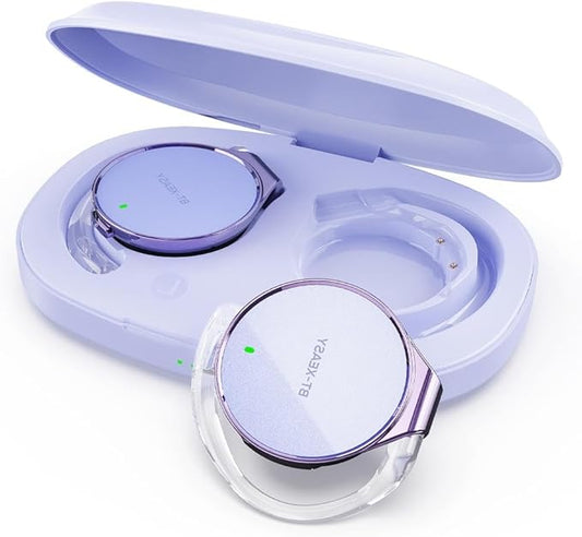 Open Ear Headphones Bluetooth 5.4, Sport On Ear Headphones Wireless, Water-Drop Shaped Noise Cancelling Clip On Headset Bluetooth with Long Battery Life, Comfort Fit 4 Microphones Earphones