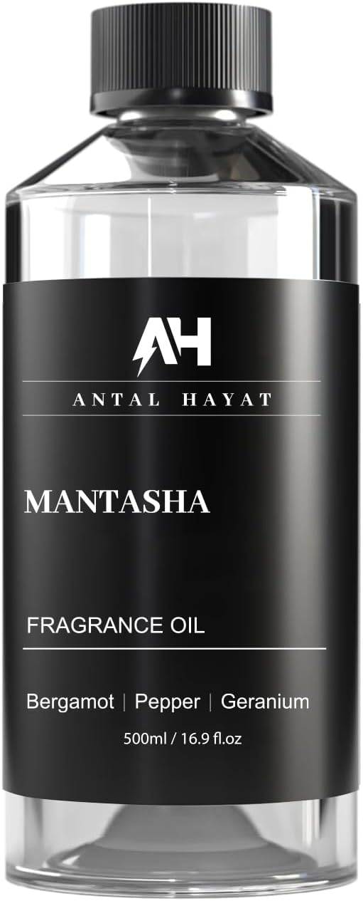 Hotel Scents Diffuser Oil Mantasha 500ml – Inspired by Sauvage Eau de Parfum – Bergamot, Pepper & Geranium – Luxury Scent Refill for Home – Essential Oil for Waterless & Ultrasonic Diffuser
