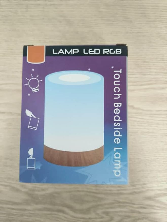 Night Light, Dimmable Touch Lamp for Bedroom Living Room Baby Nursery, Portable Table Bedside Lamp with Rechargeable Internal Battery Night Lamp Warm White Light & Color Changing RGB