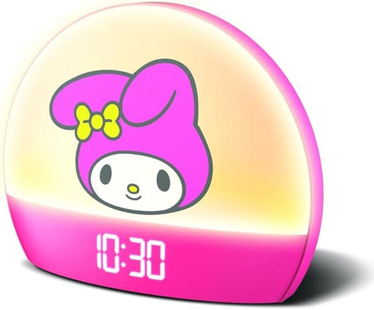 Hello Kitty Sunrise Alarm Clock - Multicolor Lights, USB Charging, LED Display, and Snooze Function