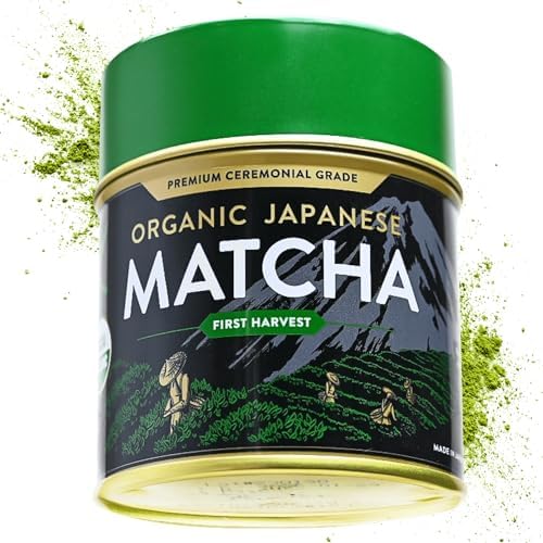 AprikaLife Organic Matcha Powder, USDA & JAS Certified, No Sugar Added, Authentic Japanese Ceremonial Grade Matcha Green Tea Powder, 1.05 oz/30g