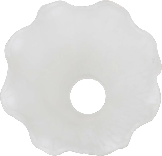 Bieye LS10S Lily Flower Blown Glass Lampshade (White, Opening I.D. 0.87" x O.D. 1")