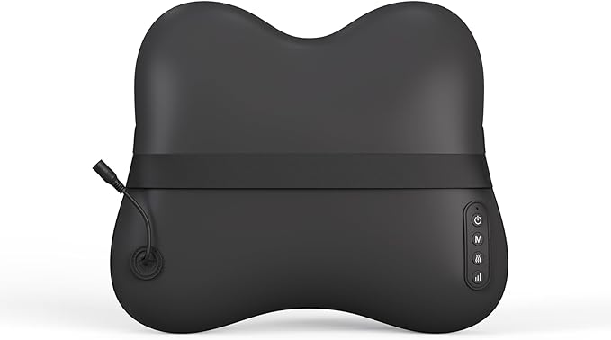 Back Massager, Shiatsu and Percussion Massage, Cordless Lower Back Massage for Pain Relief Deep Tissue, Back Massager with Heat，4D Neck Massager and Massage Pillow fror Shoulder, Black