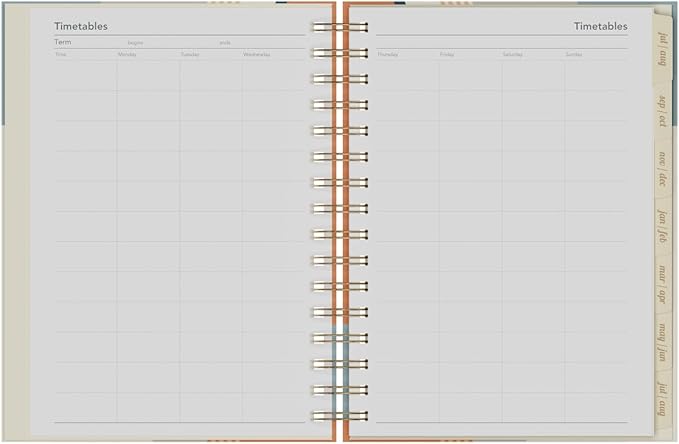 Collins 'Scandi' 14 Month Planner, July 2025-August 2026 Day-to-Page Diary, A5 Hard Cover, Peach