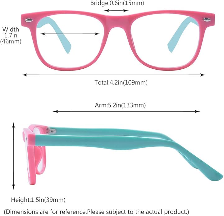 Outray Blue Light Glasses for Kids Computer Blue Light Blocking Glasses for Boys and Gilrs Age 3-12 Anti Eyestrain