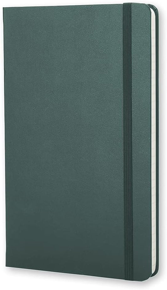 Moleskine Classic Notebook, Hard Cover, Large (5" x 8.25") Ruled/Lined, Forest Green, 240 Pages