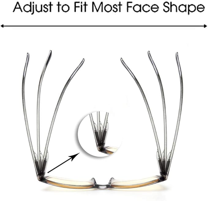 Kerecsen Computer Glasses 2 Pair UV Protection, Anti Blue Rays, Anti Glare and Scratch Resistant Computer Reading Glasses (Clear, 2.75, multiplier_x)