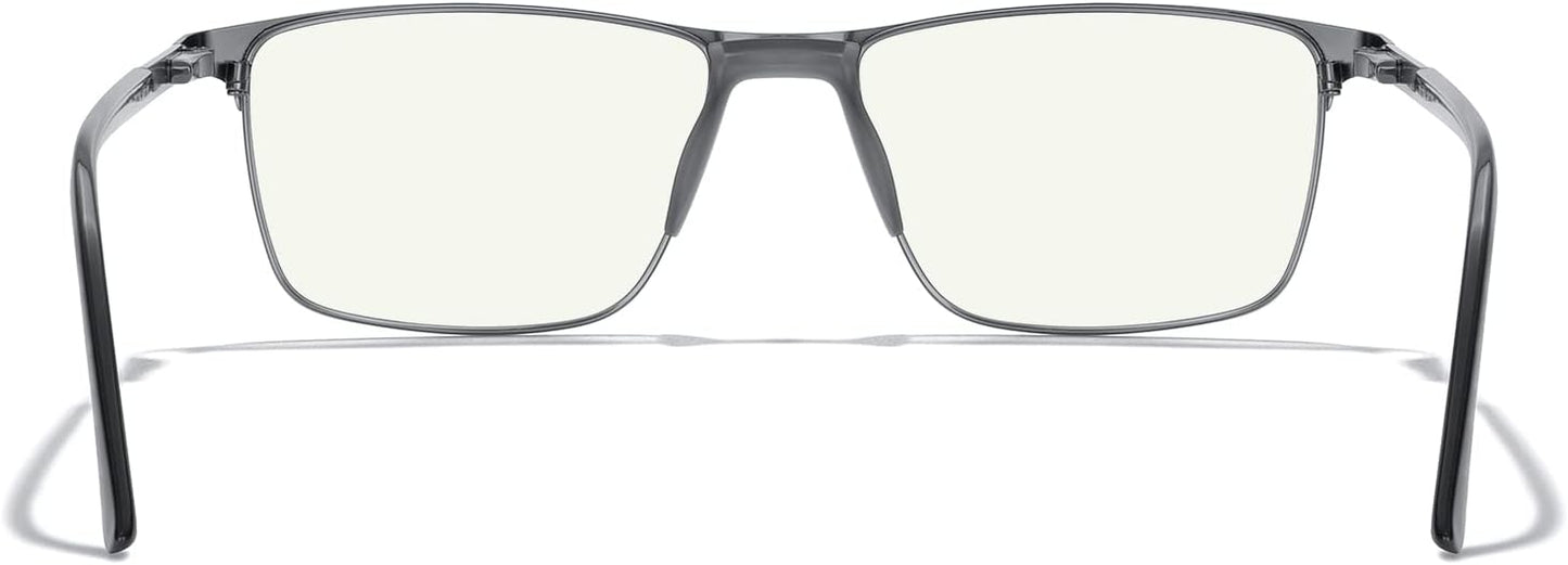 MERRY'S Fashion Blue Light Blocking Glasses - Reading Glasses Metal Frame Spring Hinge Readers for Men Eyeglasses