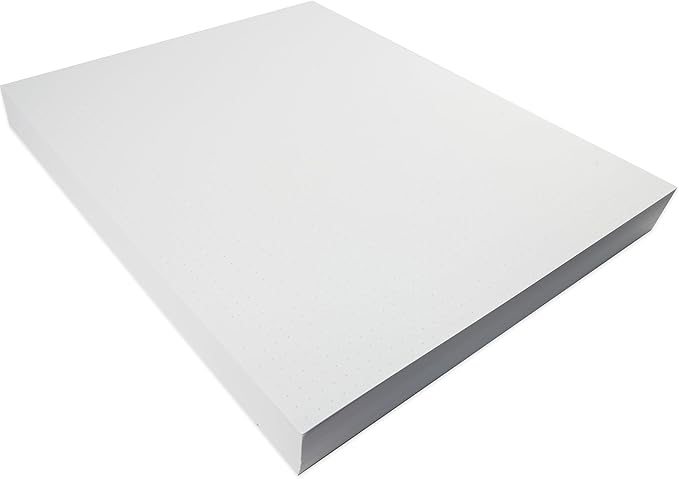 Dotted Grid Paper, Letter Size, 160 Sheets/320 Pages, 160 GSM Maximum Thickness, 8.5 x 11 inch, White, Unpunched, for Calligraphy, Journaling, Binder Refill Inserts, Writing, Art