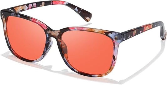 SODQW Gaming Blue Light Blocking Glasses for Men Women Reduce Eyestrain Orange Aviator Eyeglasses for Computer TV