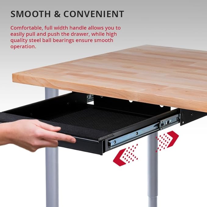 Penn Elcom Under Desk Laptop Drawer, Lockable, for 14” Laptops - Premium Sliding Security Drawers - Model EX-6101B