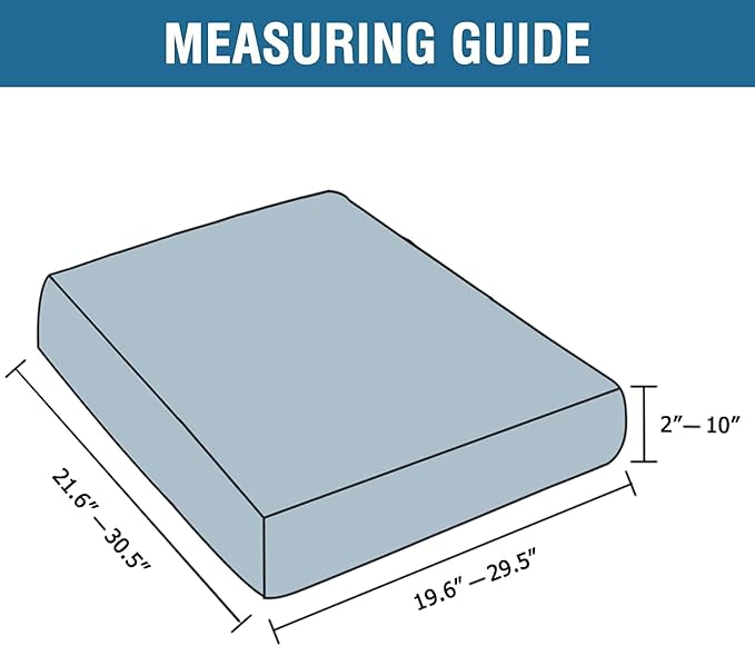 H.VERSAILTEX Stretch Couch Cushion Covers Individual Seat Sofa Chair Slipcovers Cushion Protector Cover Featuring Jacquard Textured Twill Fabric(1 Cushion Chair Cover, Rust)