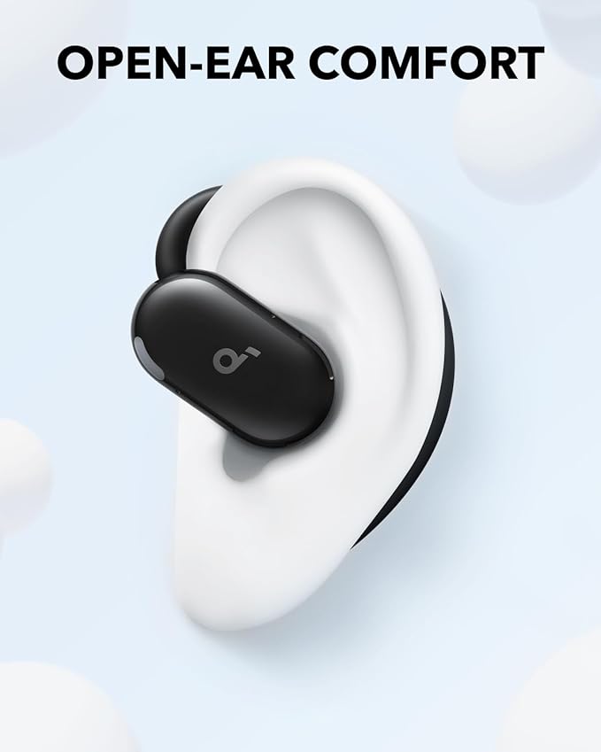 Soundcore V20i by Anker Open-Ear Headphones, Adjustable Ear Hooks, Ultra-Comfort, Snug Fit, Powerful Sound, Clear Calls, IP55, 36H Playtime, Bluetooth 5.4 Wireless Earbuds, Multipoint Connection