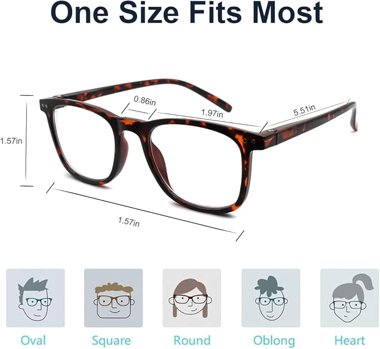 Blue Light Blocking Glasses, Blue Blocker Computer Glasses for Men Women, Anti Glare 400 UV & Eye Strain Fake Square Glasses