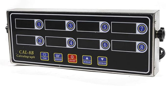 Commercial Digital Kitchen Timer Cooking Timer Reminder Stainless Steel Burger Bakery Restaurant Clock Loud Alarm LED Display Calculagraph Timer (8 Channel)