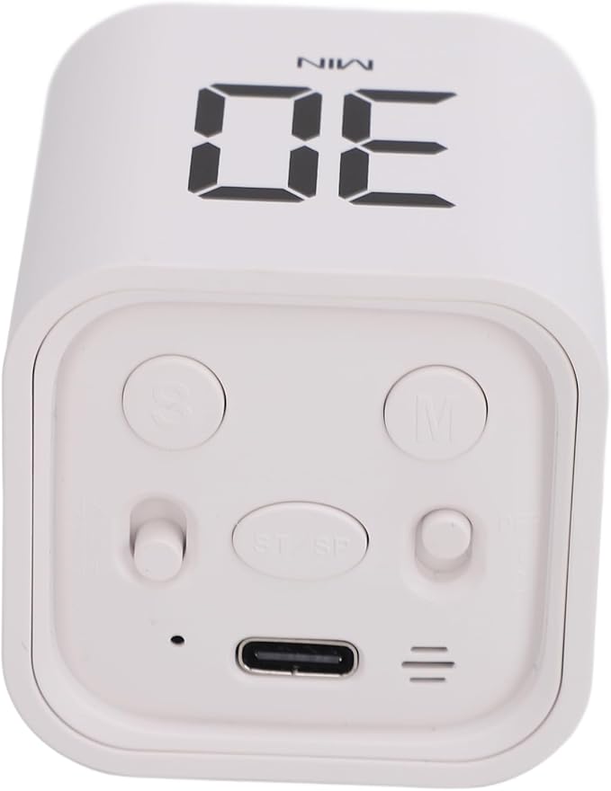 Gravity Cube Timer, Productivity Sensor Flip Kitchen Large LED Display Adjustable Sound Alarm Vibration High Low Volume Custom Modes Kids Study Students Office Exercise Skincare