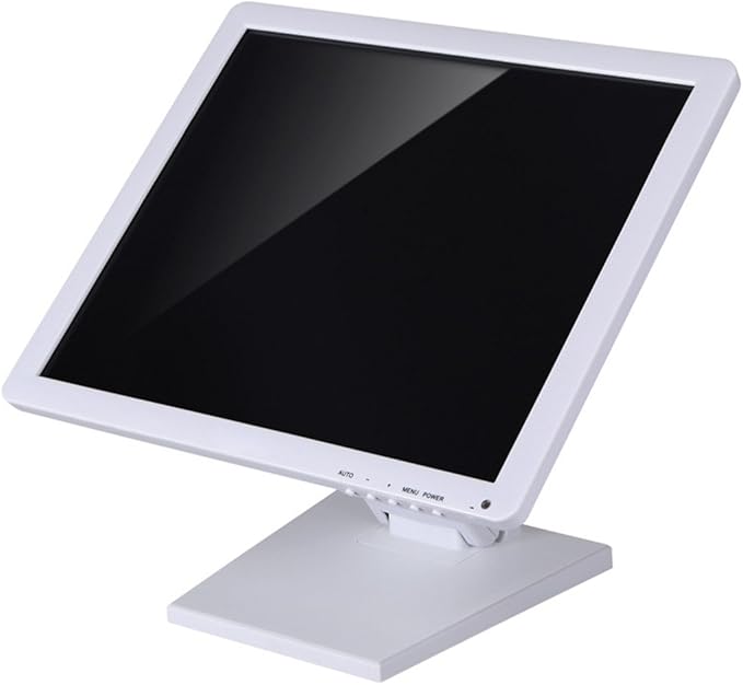 Single Adjustable LCD Monitor Stand Mount Folding VESA Monitor Desk Stand with VESA Hole 75x75mm 100x100mm (White)