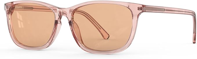 Bloomoak Rose Migraine Glasses, FL- Flex Light Sensitivity Relief Glasses for Fluorescent LED Glare,Photophobia, Eye Strain