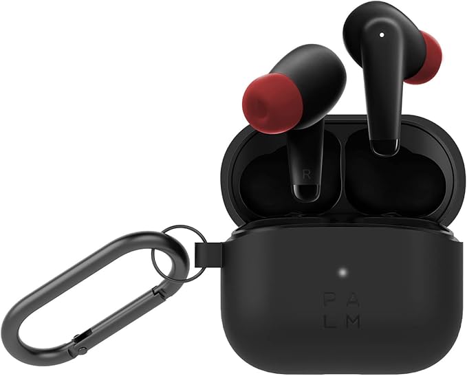 Palm Buds Pro with Protective Case, Lightweight and Comfortable True Wireless Noise Cancellation Earbuds, Deep Bass, 6-Microphones, Hybrid ANC, Ambient Mode, Clear Calls, IPX4, 24h+ Playtime, BT 5