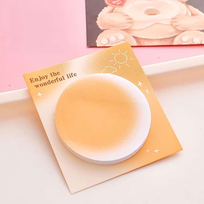 4Pack /120 Sheets Butterfly, Flower, Circle, Heart Shaped Sticky Notes for Studying Work