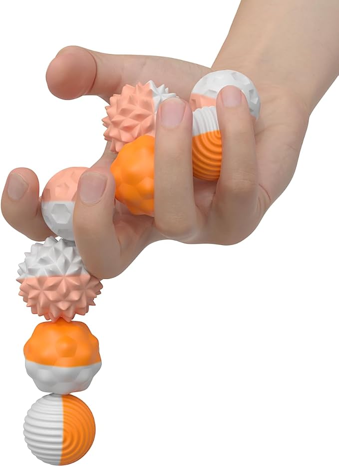 Magnetic Sensory Fidget Balls for Adults & Teens – 8PCS Silicone Textured Quiet Desk Toys for Anxiety Relief, Stress Relief Fidget Balls for Office, ADHD Focus Tools, Gifts for Coworkers or Friends