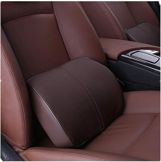 ZHONGLI Memory Foam Lumbar Support Pillow-Middle/Lower Back Support Cushion-Used for car Seats, Office Chairs, recliners, etc. (Brown)