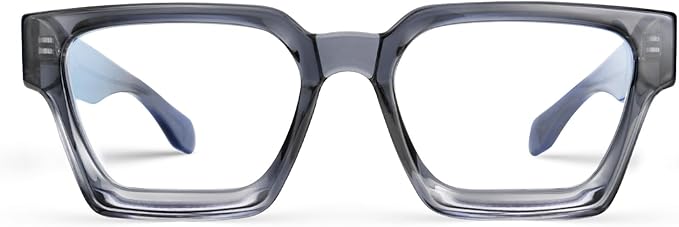 VISOONE Blue Light Blocking Glasses with TR90 Rectangle Frame and Chic Preppy Look for Women Men RIVER