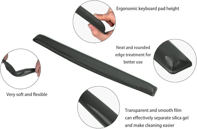 Gel Keyboard Wrist Rest Pad - Gel Keyboard Wrist Rest Pad | Wrist Rest Support for Office Gaming Computer Laptop Ergonomic Comfortable Pain Relief