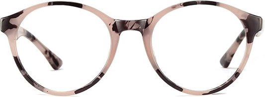 Cyxus TR90 Oversized Blue Light Blocking Glasses Women - Spring Hinge Round Frame Computer Use Anti Eye Strain 8018