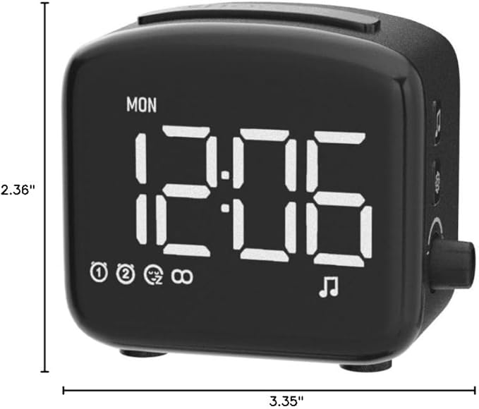 Easysleep Digital Wake Up Alarm Clock with Big LED Display 27 Soothing Sounds Lound Sunrise Clock Dual 3 Alarms Memory Snooze Setting 4 Brightness for Deep Sleepers Adults Teenagers Kids