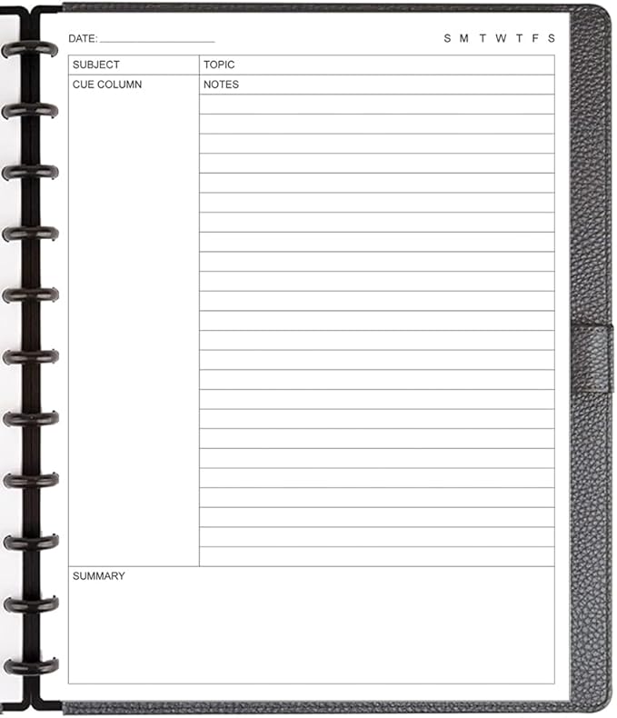 (3-Pack) Letter Size Cornell Notes Paper - 11 TUL Disc Cornell Notes Loose Leaf Paper, 150Sheets / 300Pages, 8.5'' x 11''