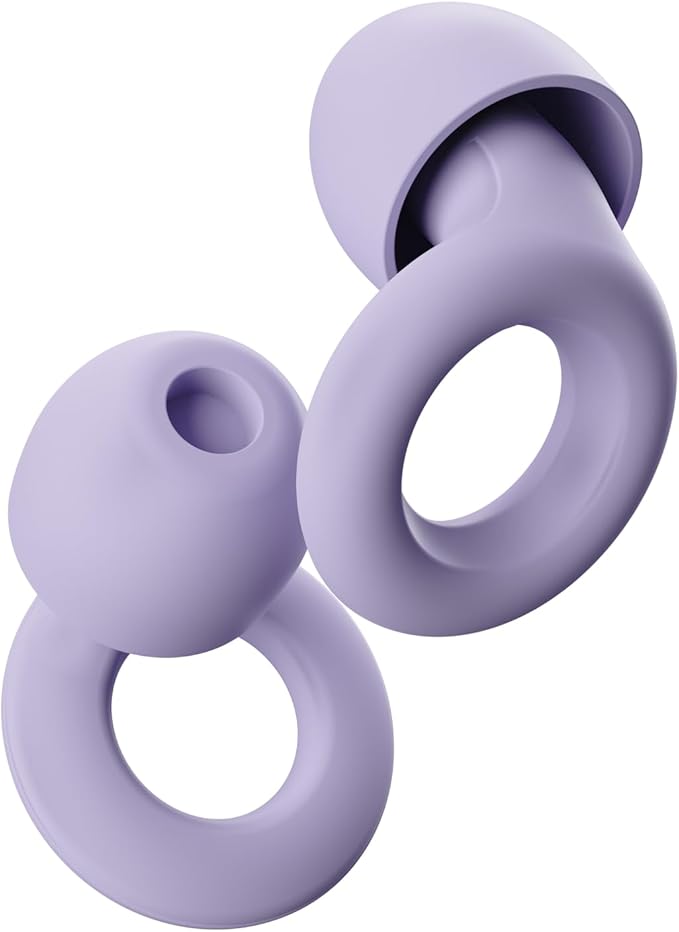 Loop Quiet Ear Plugs for Noise Reduction – Super Soft, Reusable Hearing Protection in Flexible Silicone for Sleep, Noise Sensitivity - 8 Ear Tips in XS/S/M/L – 24dB & NRR 14 Noise Cancelling - Violet