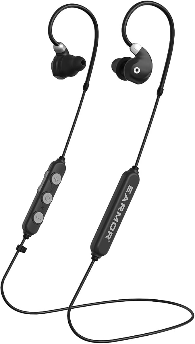 Electronic Shooting Ear Protection Bluetooth 5.4, Shooting Ear Buds with NRR 26dB Noise Cancelling & Sound Amplication, IP67 Dustproof Waterproof for Hunting, Gun Range