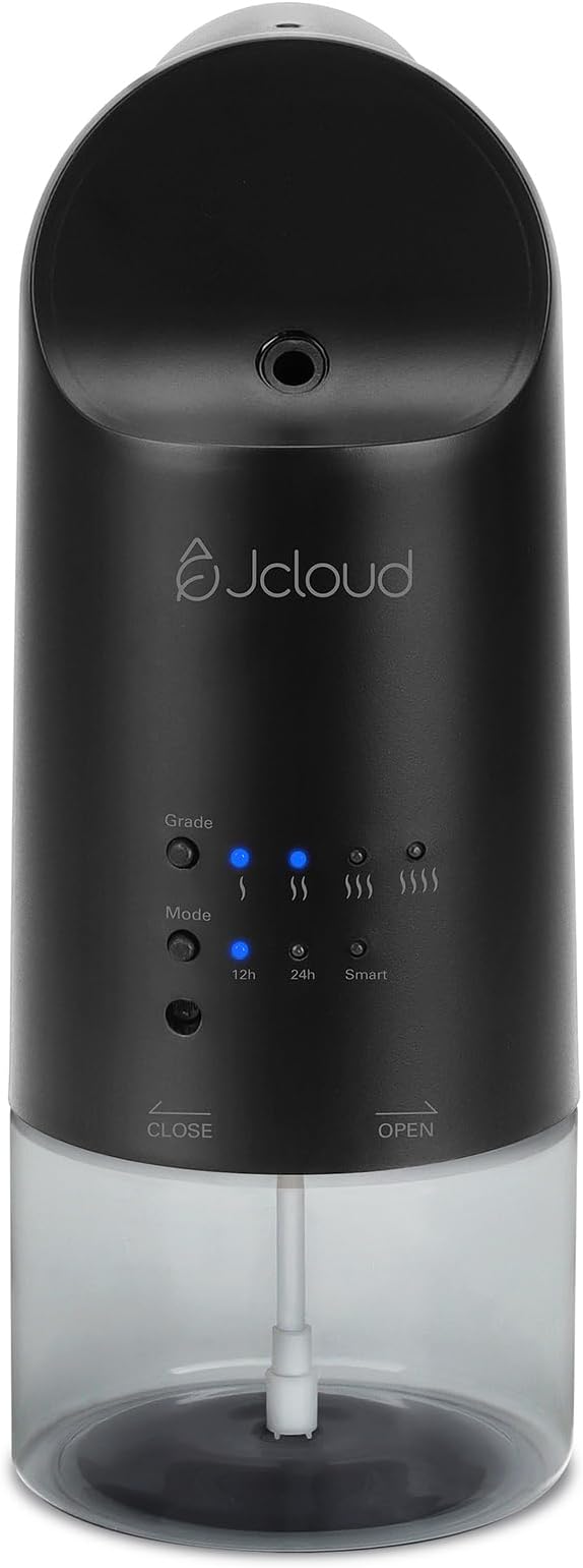 JCLOUD 2025 Plug in Diffuser for Essential Oils, Waterless Scent Diffuser Cover Up to 500 Sq. Ft. for Home, Office, Spa - Portable Wall Aromatherapy Device 160ML, Black