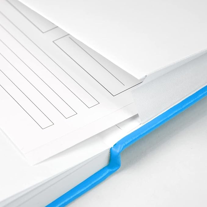 JOYEUX Blank Journal Notebook, A5, 160 Pages 100 Gsm Thick Sketch Books Hardcover Journal for Writing, 5.7 inches x 8 inches Notebooks for Work (Sky Blue)