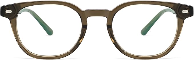 Dollger Blue Light Blocking Glasses For Woman Men Thick Square Frame Round Non-Prescription, For Computer,Work, TV,Gaming