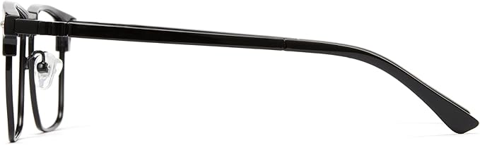 Cyxus Men Blue Light Blocking Glasses Half Rimless Computer Gaming Glasses Square Fashion Glasses 8133