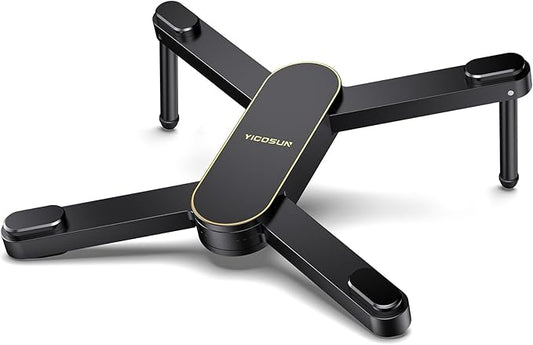 New Concept Laptop Stand - Adjustable Ergonomic Aluminum Riser for MacBook Pro/Air up to 15.6” - Foldable & Portable Computer Stand for Desk, Students, Office, Travel, Gaming - Black