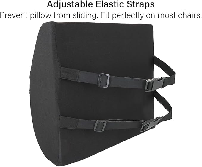 FSA/HSA Eligible, Vaunn Medical Lumbar Support Pillow with Firm Insert & Heated/Cooling Gel Pad