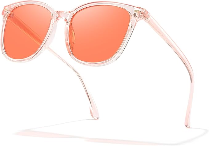 SODQW Gaming Blue Light Blocking Glasses for Men Women Reduce Eyestrain Orange Aviator Eyeglasses for Computer TV