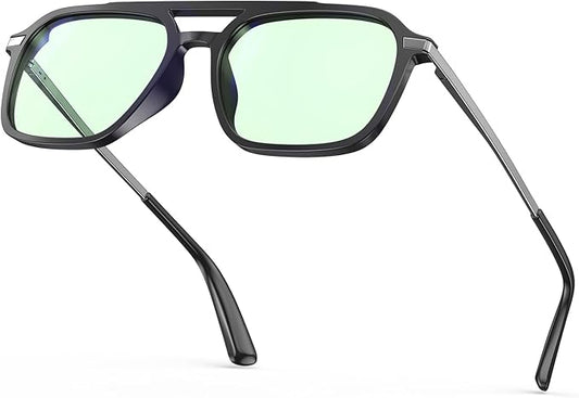 Goiteia Blue Light Glasses Men Women – Retro 70s Gaming Glasses for Anti Eyestrain, Comfortable for All-Day Wear