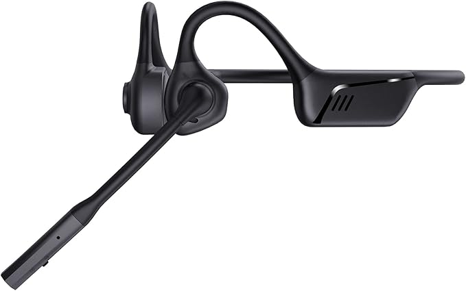 ZIOCOM Open Ear Headphones, Bluetooth 5.1 Headset with Mic, ENC Noise Cancelling and Mute Button, Lightweight, AptX-LL Wireless Headset for Office Driving Working Home-10 Hrs(Not Bone Conduction)