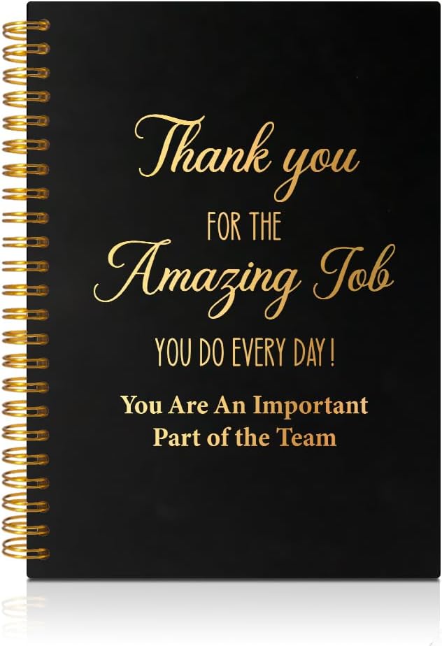 Thank You for The Amazing Job You Do 160 Blank Pages Spiral Notebook, Dream Team Gifts for Colleagues, Employee Thank You Gifts, Appreciation Gifts for Boss Leader Manager Coworker