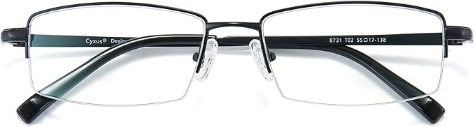 Cyxus Blue Light Blocking Frameless Glasses for Men/Women UV Protection Rimless Eyewear Computer Eyeglasses Relieve Eyestrain Anti Glare