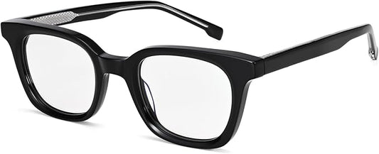 Dollger Blue Light Blocking Glasses For Woman Men Thick Frame Round Non-Prescription, pertain Work，Computer Gaming，TV