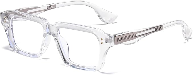 AIEYEZO Fashion Square Blue Light Glasses for Men Women Retro Thick Frame Blue Light Blocking Computer Glasses