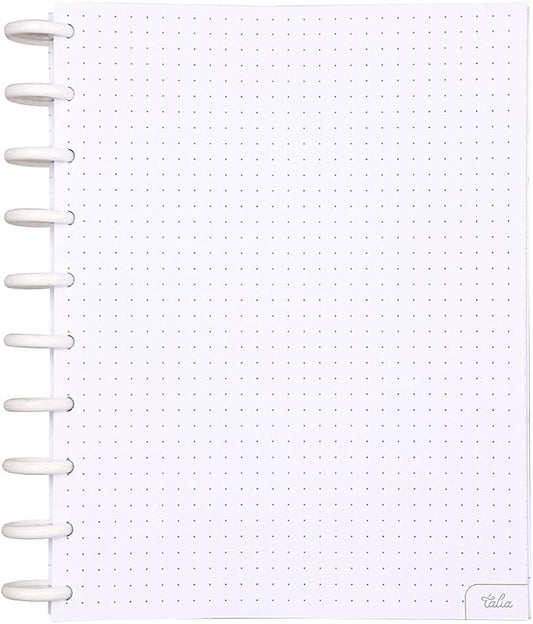 Talia Discbound Notebook Refills (Dotted Pages, Midsize (7.5in x 9.75in))