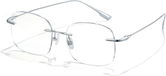 Cyxus Titanium Blue Light Glasses for Men Frameless Rimless Glasses UV protection Eyeglasses